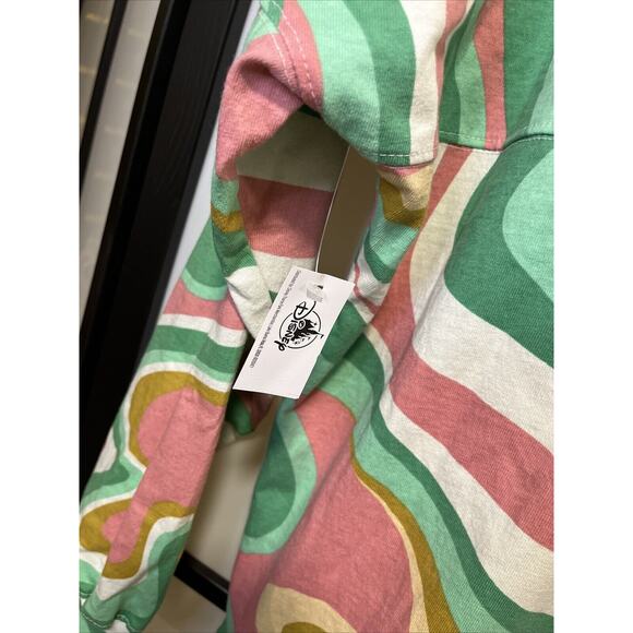 NWT Walt Disney World Spirit Jersey Unisex Large Green Pink Brown Swirl - Picture 2 of 10